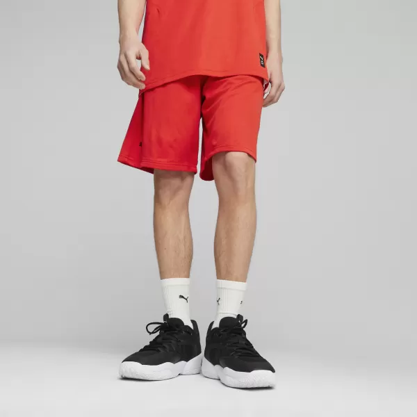  Pantaloni scurţi PUMA HOOPS TEAM PRACTICE SHORT 676641_03 PUMA RED 