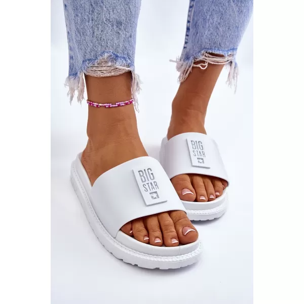  Papuci dama BIG STAR LL274428 WHITE Pantofi Big Star 