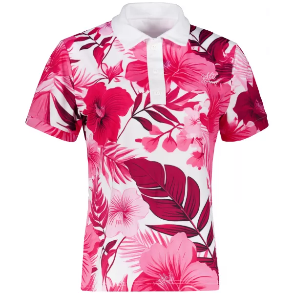  Tricou funcțional pentru femei cu guler premium ALTISPORT VOJ/ALW111TR05 FLORI ROZ 