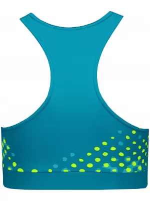 Premium de sutien sport funcțional pentru femei ALTISPORT VOJ/ALW109POD01 EMERALD/FLUO YELLOW