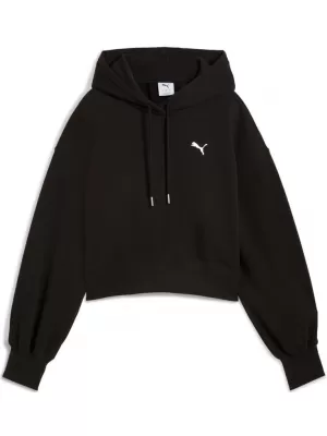 Panoul pentru doamne PUMA WARDROBE ESS RELAXED CROPPED HOODIE TR 629746-01 NEGRU