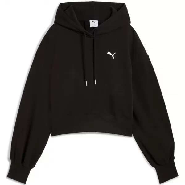  Panoul pentru doamne PUMA WARDROBE ESS RELAXED CROPPED HOODIE TR 629746-01 NEGRU 