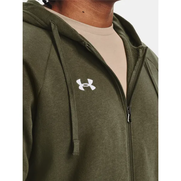  Hanorac pentru bărbați UNDER ARMOUR RIVAL FLEECE FZ HOODIE 1379767-390 VERDE 