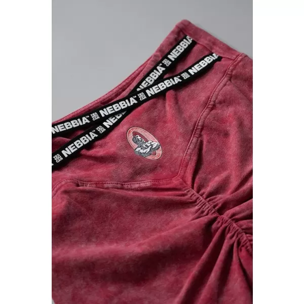  Pantaloni scurți spălați cu talie înaltă HERITAGE 780 RED Nebbia 