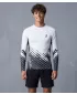 Tricou de compresie funcțională pentru bărbați cu premium cu mânecă lungă ALTISPORT VOJ/ALM109TR03 ALB