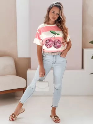 Pantalonii pentru doamne DSTREET MISSPEARL UY2709 ALBASTRU