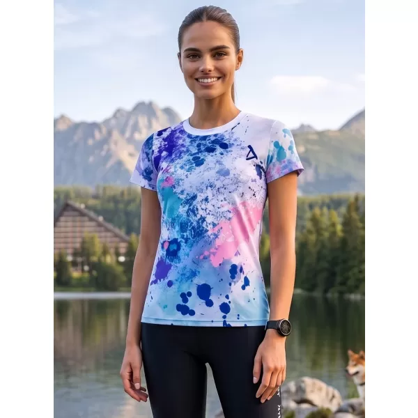  Tricou funcțional premium pentru femei ALTISPORT VOJ/ALW055TR01 VIOLET/ALBASTRU 