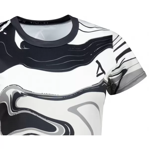  Tricou funcțional premium pentru femei ALTISPORT VOJ/ALW099TR01 ALB-NEGRU 