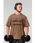 Tricou supradimensionat spalat HERITAGE 355 LIGHT BROWN Nebbia