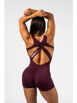 Salopeta de fitness modelanta STRONG BEAUTY 427 DARK RED Nebbia
