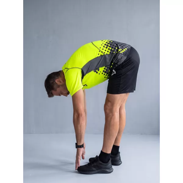  Compresia funcțională a bărbaților T -thirt premium ALTISPORT VOJ/ALM109TR04 GALBEN FLUO 