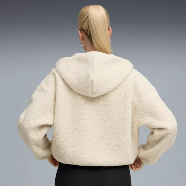  Panoul pentru doamne PUMA WARDROBE ESS OVERSIZED POLAR FLEECE HOODIE 632048-87 ALB 