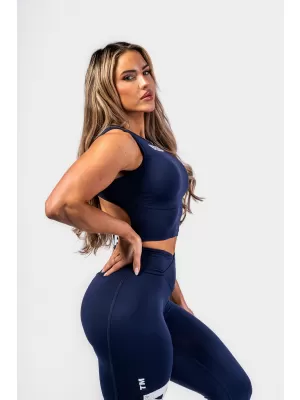 Crop top tank top GYM THERAPY 618 ALBASTRU ÎNCHIS Nebbia