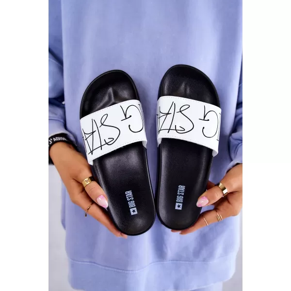  Papuci de modă pentru femei BIG STAR JJ274A275 WHITE Pantofi Big Star 