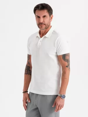Tricou pentru bărbați OMBRE OM-POSS-0103 ECRU