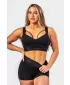 Sutien sport de damă cu întărire INTENSE Iconic 844 BLACK Nebbia