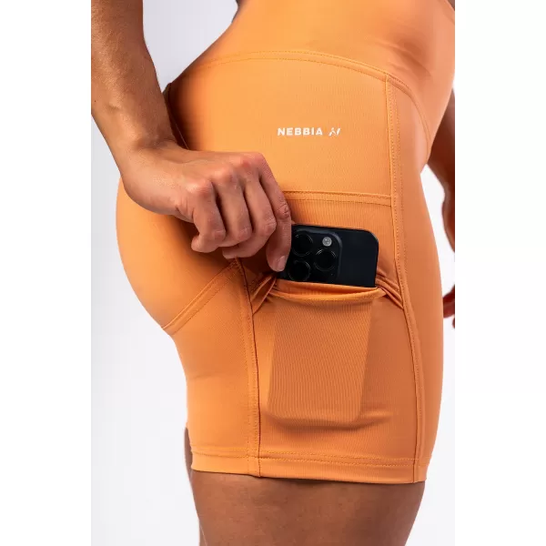  Pantaloni scurți de ciclism cu talie înaltă ELITE 467 ORANGE Nebbia 