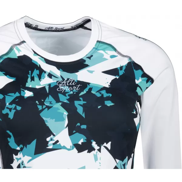  Tricou funcțional pentru femei cu mâneci lungi premium ALTISPORT VOJ/ALW110TR03 ALBASTRU -ALB 