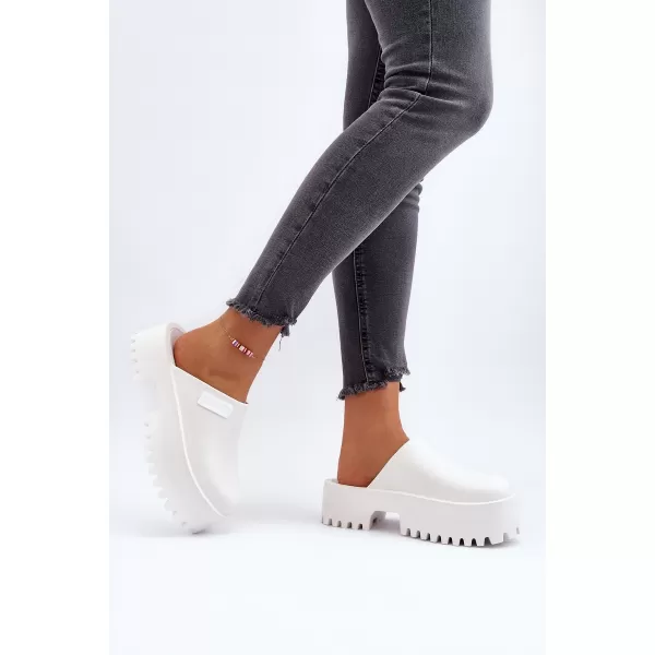 Papuci dama BIG STAR NN274015 WHITE Pantofi Big Star 