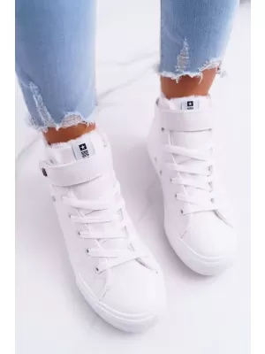 Botine de dama din piele BIG STAR V274541FW WHITE Pantofi Big Star