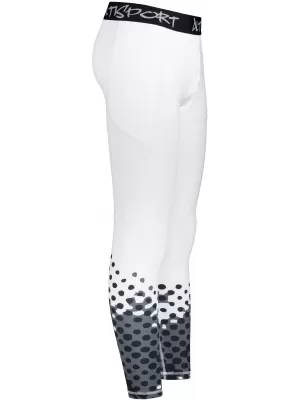 Jambiere sport lungi premium pentru bărbați ALTISPORT VOJ/ALM109LEG01 ALB