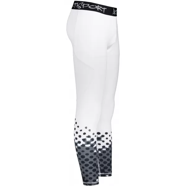  Jambiere sport lungi premium pentru bărbați ALTISPORT VOJ/ALM109LEG01 ALB 