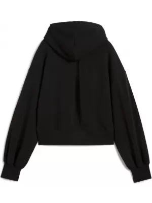 Panoul pentru doamne PUMA WARDROBE ESS RELAXED CROPPED HOODIE TR 629746-01 NEGRU