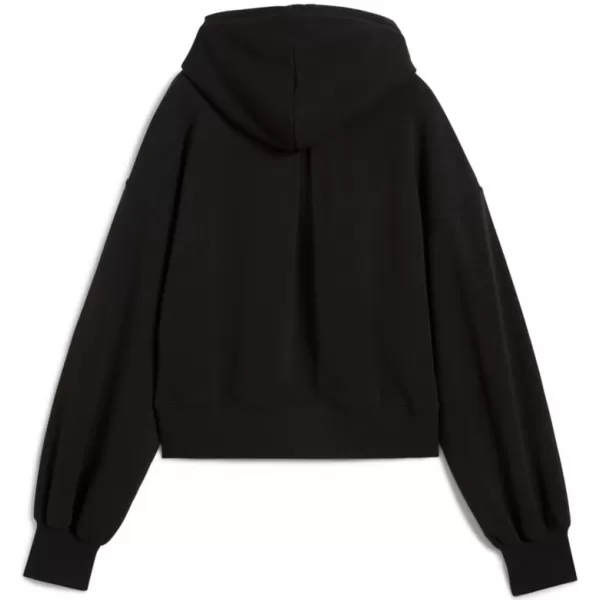  Panoul pentru doamne PUMA WARDROBE ESS RELAXED CROPPED HOODIE TR 629746-01 NEGRU 