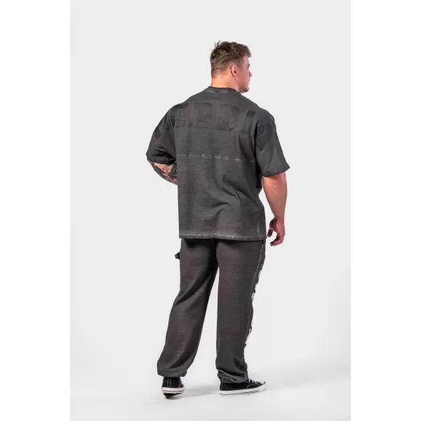  Tricou supradimensionat spălat NU SHORTCUTS 369 NEGRU Nebbia 