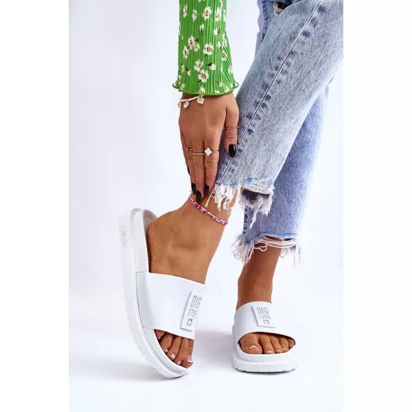  Papuci dama BIG STAR LL274428 WHITE Pantofi Big Star 
