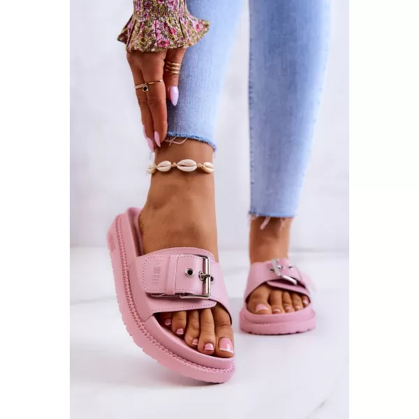  Papuci de moda dama BIG STAR JJ274A308 ROZ Pantofi Big Star 