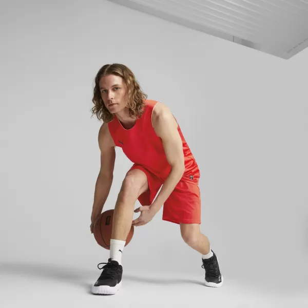  Pantaloni scurţi PUMA HOOPS TEAM PRACTICE SHORT 676641_03 PUMA RED 