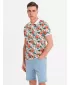 Tricou pentru bărbați OMBRE OM-POSS-0149 ALB