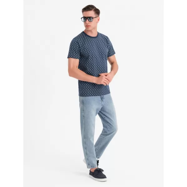  Cămaşă OMBRE OM-TSFP-0250 ALBASTRU MARIN 