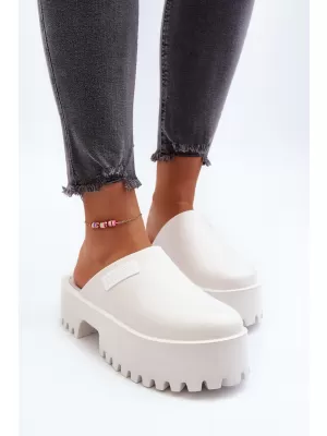 Papuci dama BIG STAR NN274015 WHITE Pantofi Big Star