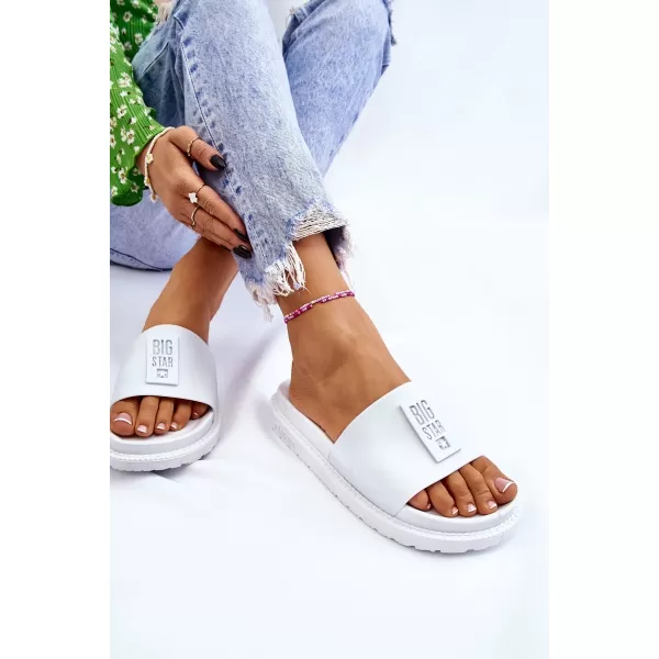  Papuci dama BIG STAR LL274428 WHITE Pantofi Big Star 
