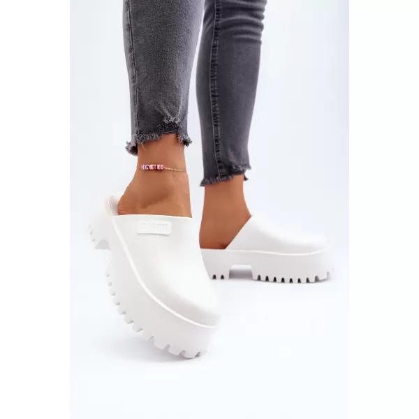  Papuci dama BIG STAR NN274015 WHITE Pantofi Big Star 
