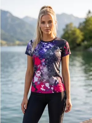 Tricou funcțional premium pentru femei ALTISPORT VOJ/ALW055TR01 ROZ NEGRU