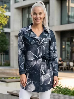 Jacheta pentru femei premium ALTISPORT VOJ/ALW102MI05 ALB -NEGRU