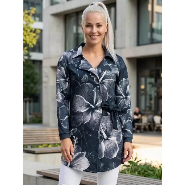  Jacheta pentru femei premium ALTISPORT VOJ/ALW102MI05 ALB -NEGRU 