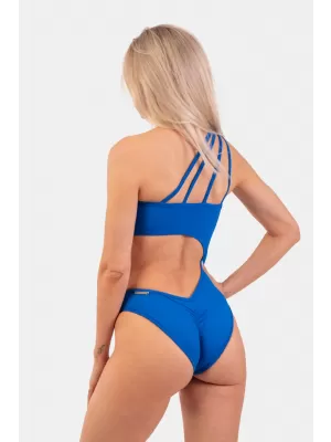 Monokini asimetric pe un umăr 459 BLUE Nebbia