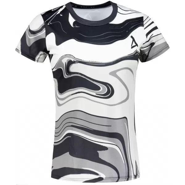  Tricou funcțional premium pentru femei ALTISPORT VOJ/ALW099TR01 ALB-NEGRU 