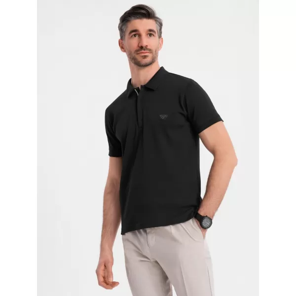  Tricou pentru bărbați OMBRE OM-POSS-0148 NEGRU 