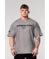 Tricou greu din bumbac spălat GRIND 370 LIGHT GREY Nebbia