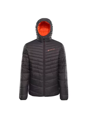 Jachetă reversibilă pentru bărbați ALPINE PRO EROM NEUTRU/PĂMÂNT