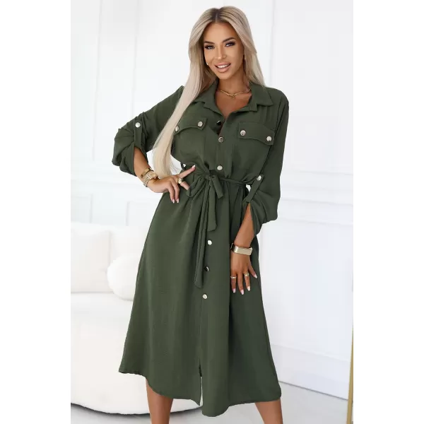  Rochie NUMOCO 531-5 KAKI 