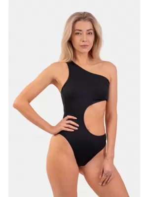 Monokini asimetric pe un umăr 459 BLACK Nebbia