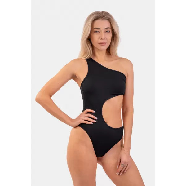  Monokini asimetric pe un umăr 459 BLACK Nebbia 