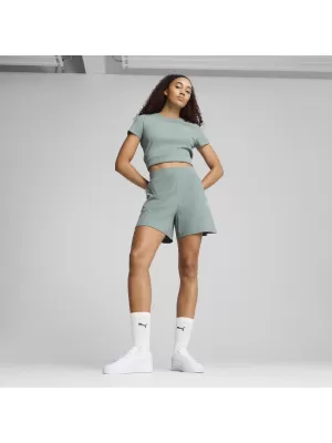 Pantaloni scurți pentru doamne PUMA ESS ELEVATED SHORTS 685026_30 LUNA VERDE