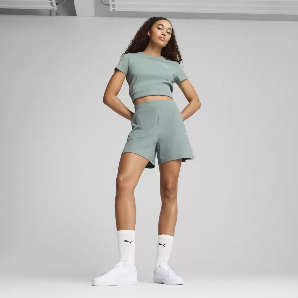  Pantaloni scurți pentru doamne PUMA ESS ELEVATED SHORTS 685026_30 LUNA VERDE 